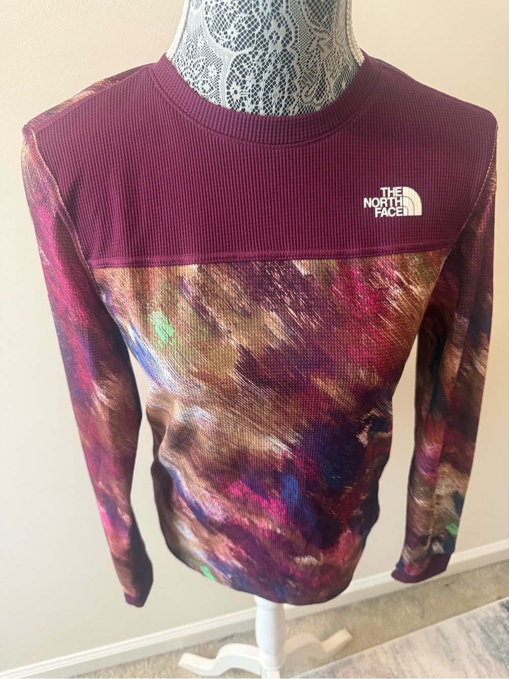 The North Face Women’s Maroon Multi-Print Performance Sweater